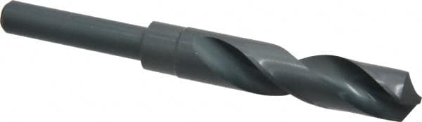 Reduced Shank Drill Bit: 3/4'' Dia, 1/2'' Shank Dia, 118  ™, High Speed Steel 6'' OAL, 3-1/8'' Flute Length, Coated Finish, Straight-Cylindrical Shank, RH Cut, Series 190