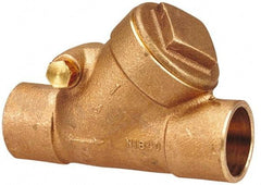 NIBCO - 1/2" Bronze Check Valve - Y-Pattern, Soldered x Soldered, 300 WOG - Top Tool & Supply