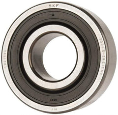 SKF - 30mm Bore Diam, 72mm OD, Double Seal Self Aligning Radial Ball Bearing - 27mm Wide, 2 Rows, Round Bore, 1,980 Lb Static Capacity, 7,010 Lb Dynamic Capacity - Top Tool & Supply