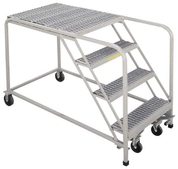 PW Platforms - 30" 3 Step Platform - Rolling Work Platform, 500 Lb Capacity, 30" Platform Height, 26" Base Width x 40" Base Depth, Perforated Tread - Top Tool & Supply