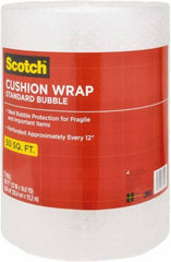 3M - 50' Long x 12" Wide, Cushion Wrap - Clear - Top Tool & Supply