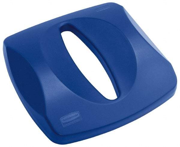 Rubbermaid - Square Lid for Use with 23 Gal Square Recycle Containers - Blue, Plastic, For 3569 - Top Tool & Supply