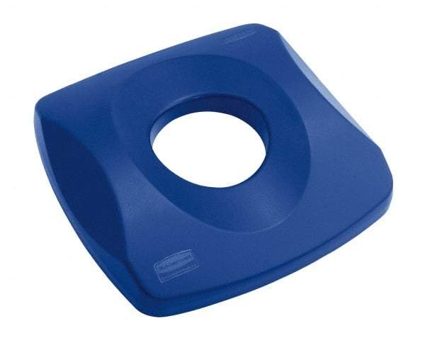 Rubbermaid - Square Lid for Use with 23 Gal Square Recycle Containers - Blue, Plastic, For 3569 - Top Tool & Supply