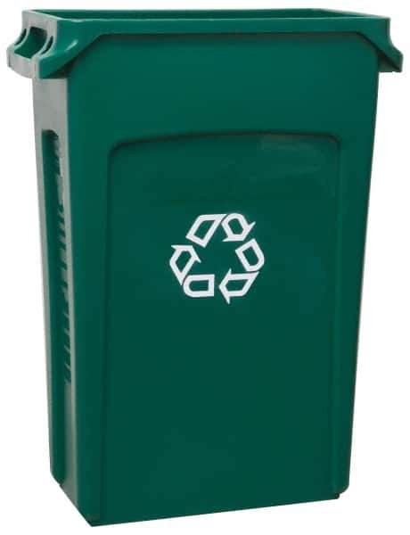 Rubbermaid - 23 Gal Green Rectangle Recycling Container - 30" High x 22" Long x 11" Wide - Top Tool & Supply