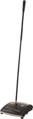 Rubbermaid - 7-1/2" Sweeping Width, Dual Brush Walk Behind Sweeper - Manual Push, Rubber Wheels, Nylon Bristles - Top Tool & Supply