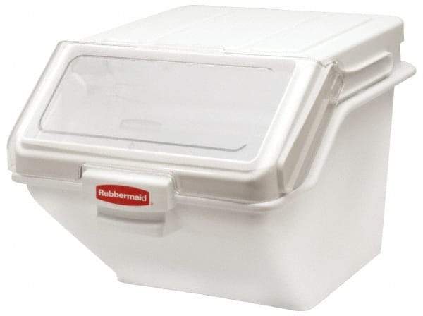 Rubbermaid - Rectangular, White Polyethylene Food Bin - 23-1/2" High x 16.9" Wide x 19.2" Long - Top Tool & Supply