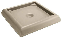 Rubbermaid - Beige Plastic Weighted Base - Compatible with 45 & 65 Gal Containers, 24-1/2" Long, 6" High - Top Tool & Supply