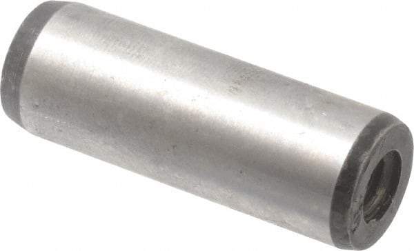 Value Collection - 12mm Diam x 35mm Pin Length Alloy Steel Pull Out Dowel Pin - C 57-63 Hardness, 1 Rounded & 1 Threaded End - Top Tool & Supply