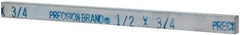 Precision Brand - 12" Long x 3/4" High x 1/2" Wide, Zinc-Plated Key Stock - Low Carbon Steel - Top Tool & Supply