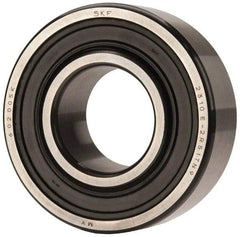 SKF - 50mm Bore Diam, 110mm OD, Double Seal Self Aligning Radial Ball Bearing - 40mm Wide, 2 Rows, Round Bore, 4,500 Lb Static Capacity, 14,300 Lb Dynamic Capacity - Top Tool & Supply