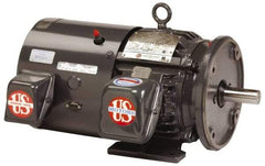 US Motors - 5 hp, TEFC Enclosure, No Thermal Protection, 3,520 RPM, 230/460 Volt, 60 Hz, Three Phase Premium Efficient Motor - Size 184 Frame, Rigid Mount, 1 Speed, Ball Bearings, 12.2/6.1 Full Load Amps, F Class Insulation, Reversible - Top Tool & Supply