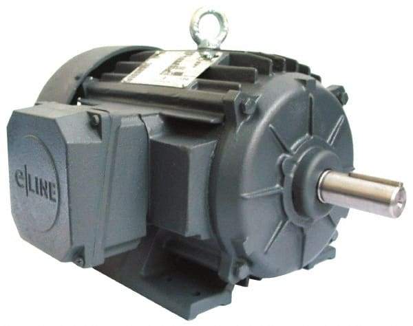 US Motors - 20 hp, TEFC Enclosure, No Thermal Protection, 1,175 RPM, 208-230/460 Volt, 60 Hz, Three Phase Energy Efficient Motor - Size 286 Frame, Rigid Mount, 1 Speed, Ball Bearings, 53.8-48.2/24.1 Full Load Amps, F Class Insulation, CCW Lead End - Top Tool & Supply