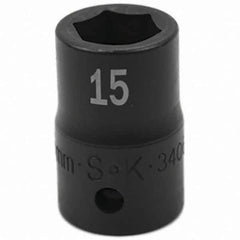 SK - Impact Socket - 1/2"DR 15MM IMPACT SOCKET - Top Tool & Supply