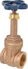 NIBCO - 1-1/4" Pipe, Class 125, Threaded Bronze Solid Wedge Rising Stem Gate Valve - 200 WOG, 125 WSP, Screw-In Bonnet - Top Tool & Supply