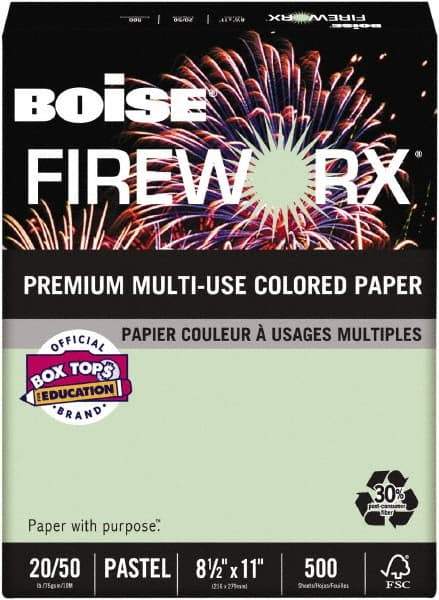 Boise - 8-1/2" x 11" Green Colored Copy Paper - Use with Laser Printers, Copiers, Plain Paper Fax Machines, Multifunction Machines - Top Tool & Supply