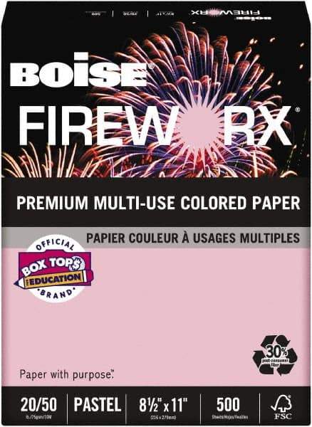 Boise - 8-1/2" x 11" Pink Colored Copy Paper - Use with Laser Printers, Copiers, Plain Paper Fax Machines, Multifunction Machines - Top Tool & Supply