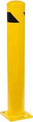 PRO-SAFE - 5-1/2" Diam x 36" High, Steel Bollard - 8" Wide x 8" Long Mounting Plate - Top Tool & Supply