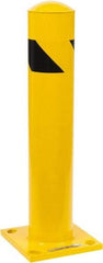 PRO-SAFE - 4-1/2" Diam x 24" High, Steel Bollard - 8" Wide x 8" Long Mounting Plate - Top Tool & Supply