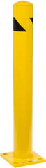 PRO-SAFE - 4-1/2" Diam x 36" High, Steel Bollard - 8" Wide x 8" Long Mounting Plate - Top Tool & Supply