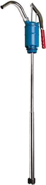 Value Collection - 7/8" Outlet, Zinc Hand Operated Drum Pump - 16 oz per Stroke, 45" OAL, For High Viscosity Liquids - Top Tool & Supply