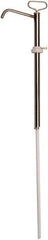 Value Collection - 3/4" Outlet, Stainless Steel Hand Operated Drum Pump - 8 oz per Stroke, 45" OAL, For Solvents, Acids & Other Corrosive Chemicals - Top Tool & Supply