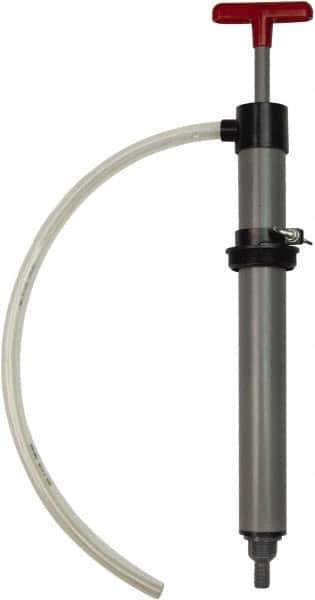 Value Collection - 19/32" Outlet, PVC Hand Operated Drum Pump - 8 oz per Stroke, 22" OAL, For Most Liquid Chemicals - Top Tool & Supply