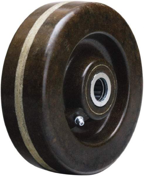 Hamilton - 6 Inch Diameter x 2 Inch Wide, Phenolic Caster Wheel - 1,200 Lb. Capacity, 2-3/16 Inch Hub Length, 1-3/16 Inch Axle Diameter, Plain Bore Bearing - Top Tool & Supply