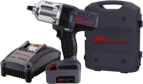 Ingersoll-Rand - 1/2" Drive 20 Volt Pistol Grip Cordless Impact Wrench & Ratchet - 1,900 RPM, 2,300 BPM, 780 Ft/Lb Torque, 1 Lithium-Ion Battery Included - Top Tool & Supply