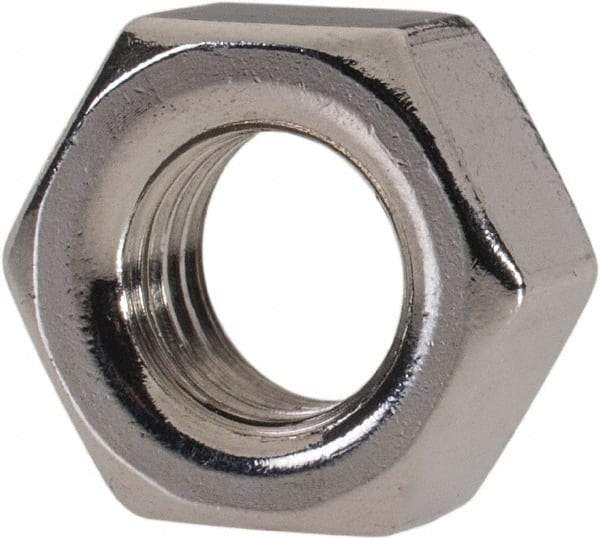 Value Collection - M7x1.00 Metric Coarse Stainless Steel Right Hand Hex Nut - 11mm Across Flats, 5.5mm High, Uncoated - Top Tool & Supply