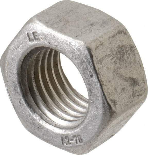 Value Collection - M30x3.50 Metric Coarse Stainless Steel Right Hand Hex Nut - 46mm Across Flats, 24mm High, Uncoated - Top Tool & Supply