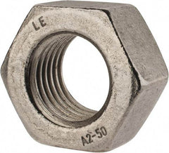 Value Collection - M36x4.00 Metric Coarse Stainless Steel Right Hand Hex Nut - 55mm Across Flats, 29mm High, Uncoated - Top Tool & Supply