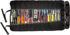 Ergodyne - 25 Pocket Gray Ballistic Polyester Tool Roll - 14-3/4" Wide x 27" Deep x 1" High - Top Tool & Supply