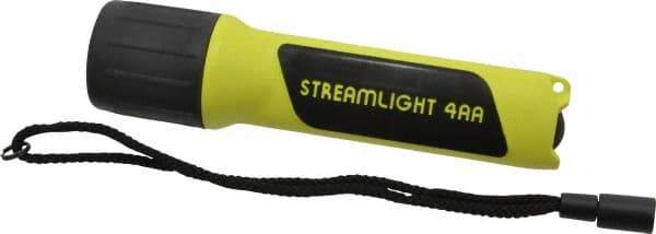 Streamlight - Xenon Bulb, 34 Lumens, Industrial/Tactical Flashlight - Black, Yellow Plastic Body, 4 AA Alkaline Batteries Included - Top Tool & Supply