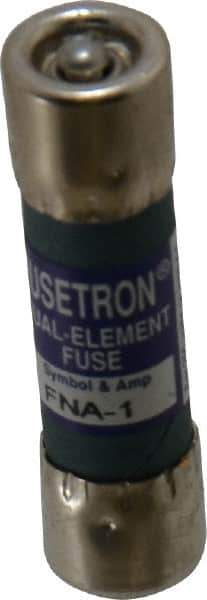 Cooper Bussmann - 250 VAC, 1 Amp, Time Delay Pin Indicator Fuse - Fuse Holder Mount, 1-1/2" OAL, 10 at 125 V kA Rating, 13/32" Diam - Top Tool & Supply