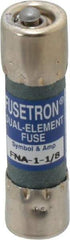 Cooper Bussmann - 250 VAC, 1.13 Amp, Time Delay Pin Indicator Fuse - Fuse Holder Mount, 1-1/2" OAL, 10 at 125 V kA Rating, 13/32" Diam - Top Tool & Supply