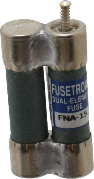 Cooper Bussmann - 125 VAC, 15 Amp, Time Delay Pin Indicator Fuse - Fuse Holder Mount, 1-1/2" OAL, 10 at AC kA Rating, 13/32" Diam - Top Tool & Supply