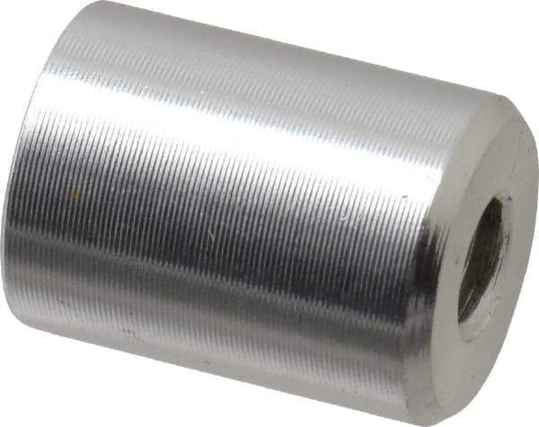 Mag-Mate - 8-32 Thread, 3/8" Diam, 1/2" High, 0.65 Lb Average Pull Force, Neodymium Rare Earth Pot Magnet - 1/4" Tapped Hole Depth, Nickel Plated, Aluminum Insulated - Top Tool & Supply