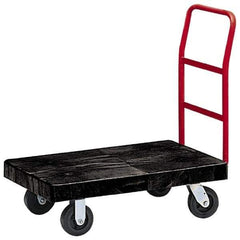 Rubbermaid - 1,000 Lb Capacity Structural Foam/Steel Platform Truck - Structural Foam Deck, 24" OAW, Polyolefin Casters - Top Tool & Supply