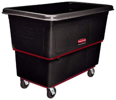 Rubbermaid - 800 Lb Load Capacity, 12 Cu Ft, Polyethylene Utility Truck - 28" Wide x 43-1/4" Long x 33-1/8" High, Black - Top Tool & Supply