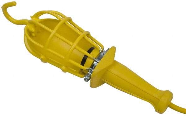 Woodhead Electrical - 240 Volt, 100 Watt, Electric, Incandescent Portable Handheld Work Light - 50' Cord, 1 Head, 1,000 Lumens, Zinc-Plated Steel, 101.6mm Wide x 374.65mm High - Top Tool & Supply