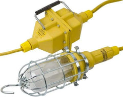 Woodhead Electrical - 120 VAC, 100 Watt, Electric, Incandescent Portable Handheld Work Light - 10' Cord, 1 Head, 1,000 Lumens, Zinc-Plated Steel, 120.65mm Wide x 457.2mm High - Top Tool & Supply