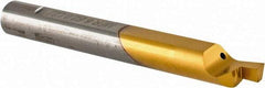 Carmex - 0.08" Groove Width, 0.31" Min Hole Diam, 7/8" Max Hole Depth, Face Grooving Tool - 0.12" Projection, 2" OAL, Solid Carbide, TiN Finish - Exact Industrial Supply