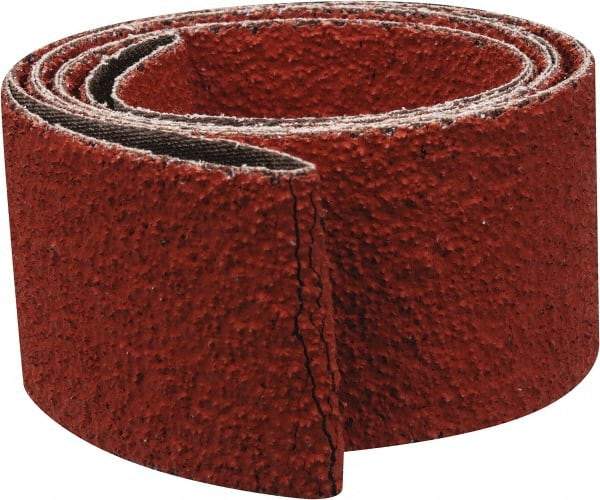 3M - 2" Wide x 72" OAL, 36 Grit, Ceramic Abrasive Belt - Ceramic, Very Coarse, Coated, YF Weighted Cloth Backing, Wet/Dry, Series 977F - Top Tool & Supply