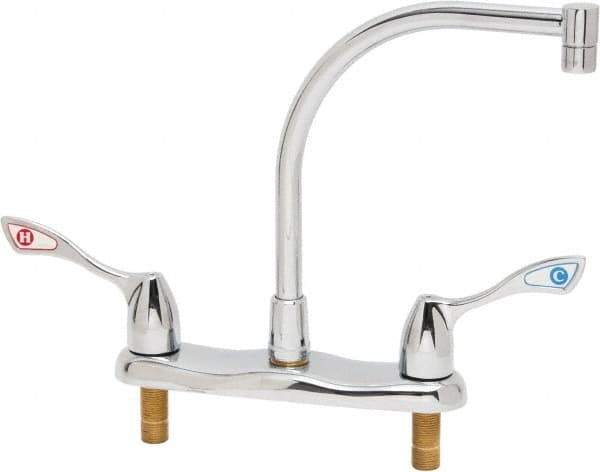 Moen - Deck Plate Mount, Kitchen Faucet without Spray - Two Handle, Wrist Blade Handle, High Arc Spout - Top Tool & Supply