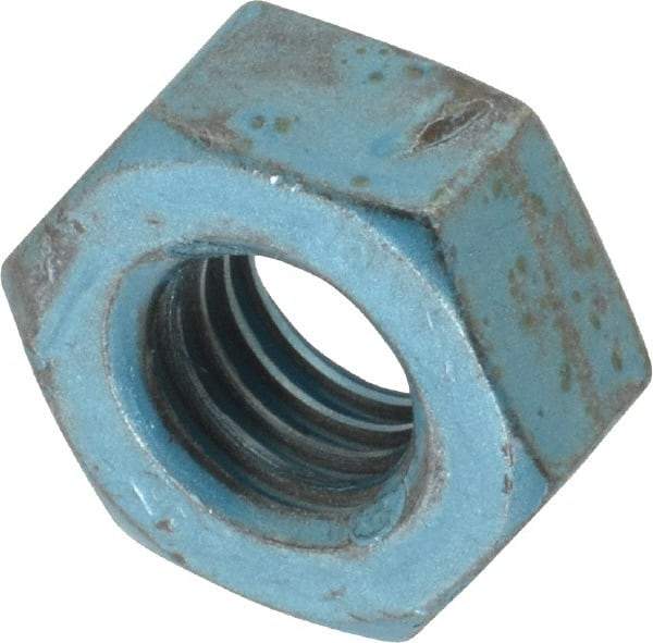 Value Collection - M10x1.50 Metric Coarse Steel Right Hand Hex Nut - 17mm Across Flats, 8mm High, Metric Blue Finish - Top Tool & Supply