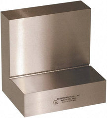 Suburban Tool - 4" Wide x 4" Deep x 3" High Steel Precision-Ground Angle Plate - Standard Plate, Flat Surface, Open End, 1-1/8" Thick, Single Plate - Top Tool & Supply