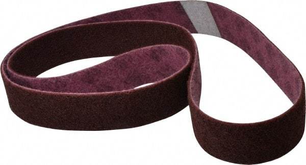 3M - 2" Wide x 72" OAL, Aluminum Oxide Abrasive Belt - Aluminum Oxide, Medium, Nonwoven, Series SC-BL - Top Tool & Supply