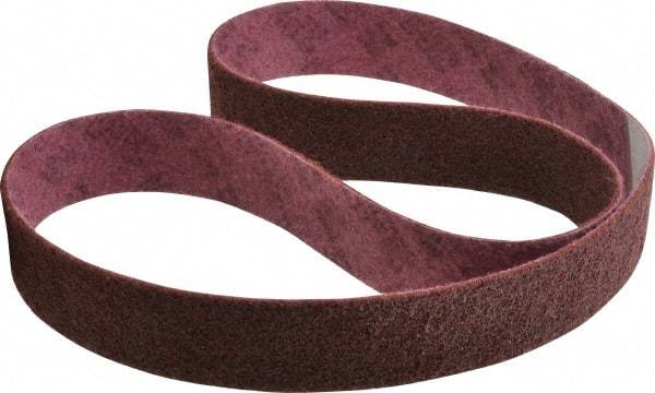 3M - 2" Wide x 60" OAL, Aluminum Oxide Abrasive Belt - Aluminum Oxide, Medium, Nonwoven, Series SC-BL - Top Tool & Supply