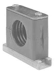 HYDAC - 1.42" Wide x 1.26" High x 1.18" Deep, Polypropylene Standard Duty C-Rail Mount Vibration-Control Clamp - Carbon Steel Plate, Mount with C-Rail Nuts, Top plates, Clamp Pairs, and Bolts - Top Tool & Supply