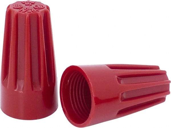 Ideal - 2, 14 to 4, 12 AWG, 600 Volt, Flame Retardant, Standard Twist on Wire Connector - Red, 221°F - Top Tool & Supply